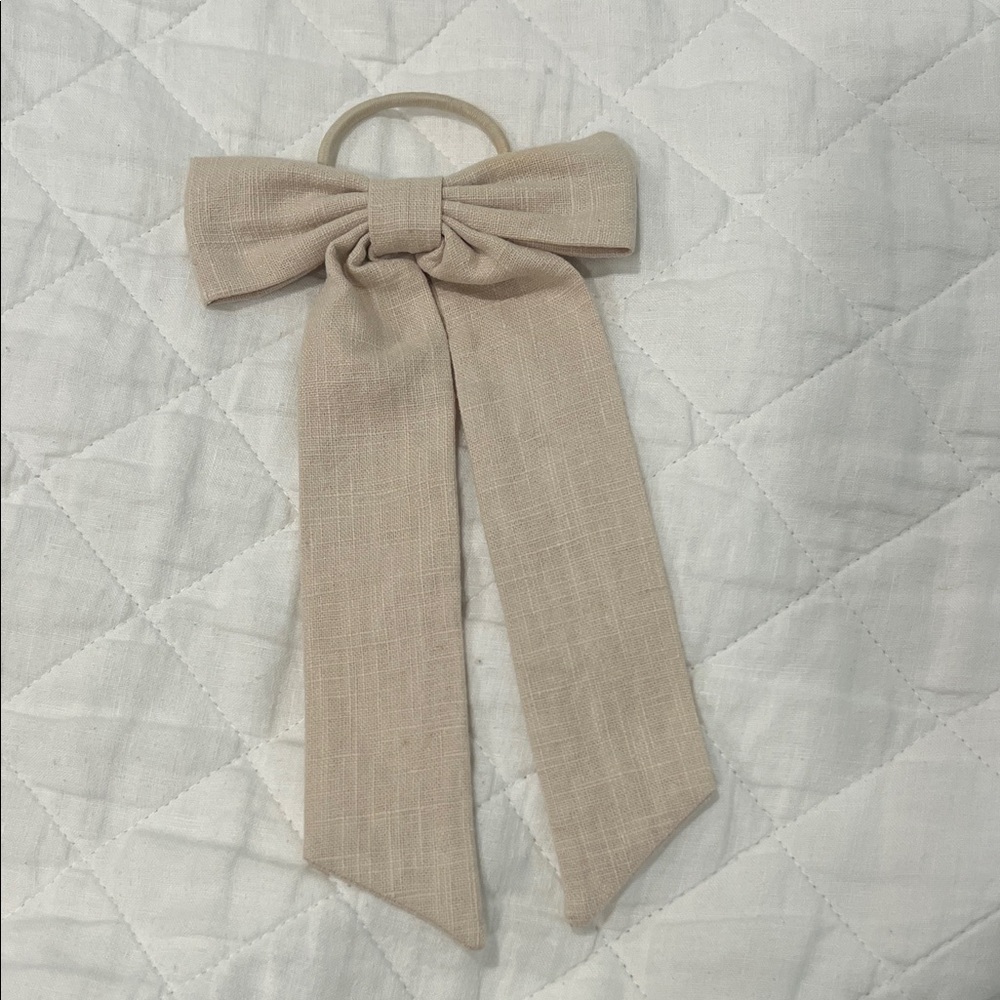 JCrew Linen Blend Bow Hair Tie